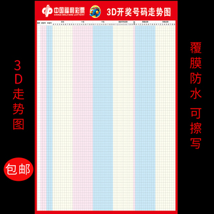 福彩体彩彩票店用品双色球3D排3大乐透快乐8七星彩走势图表格贴纸