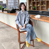 蓝色又酷又飒pu皮衣外套女2025年秋季新款美式超好看减龄夹克上衣，女装皮衣，2C013