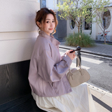 2026春新款百搭时尚立领皮衣2619-P145-K240，女装皮衣，2C013
