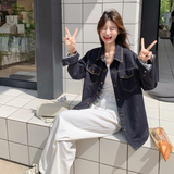 减龄刺绣翻领短款牛仔外套女春秋2025新款显瘦夹克上衣爆款巨好看，女装短外套，2C013