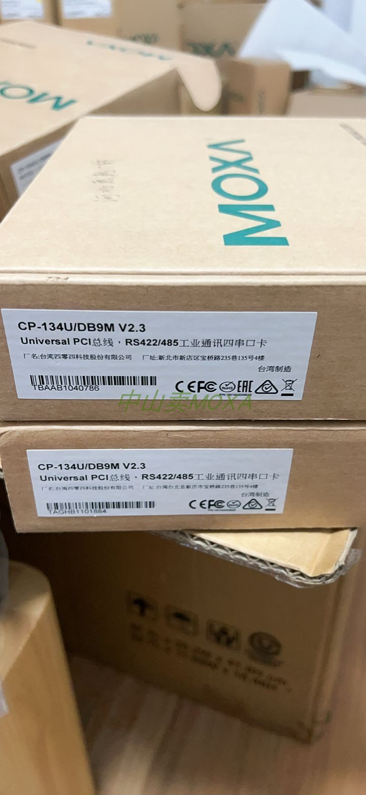 MOXA摩莎 CP-134U 4口RS232/422/485PCI插槽工业级实物拍摄图片