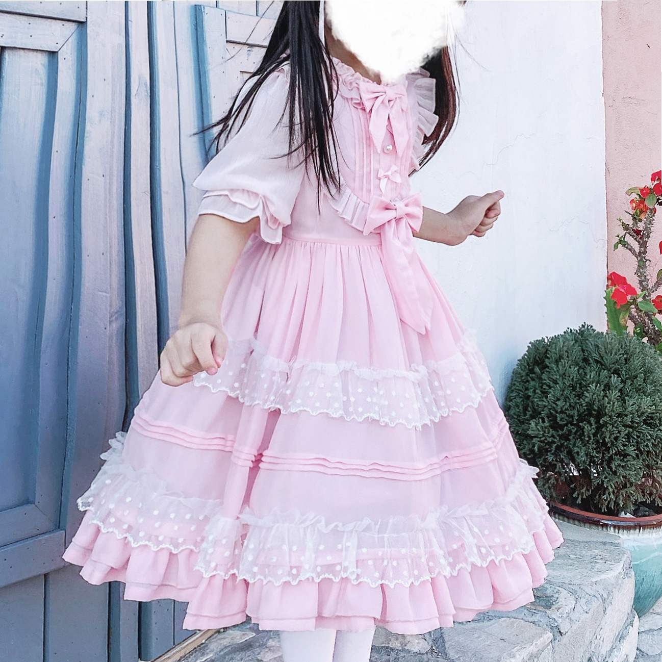 洛丽塔日常女童洋气蓬蓬连衣裙