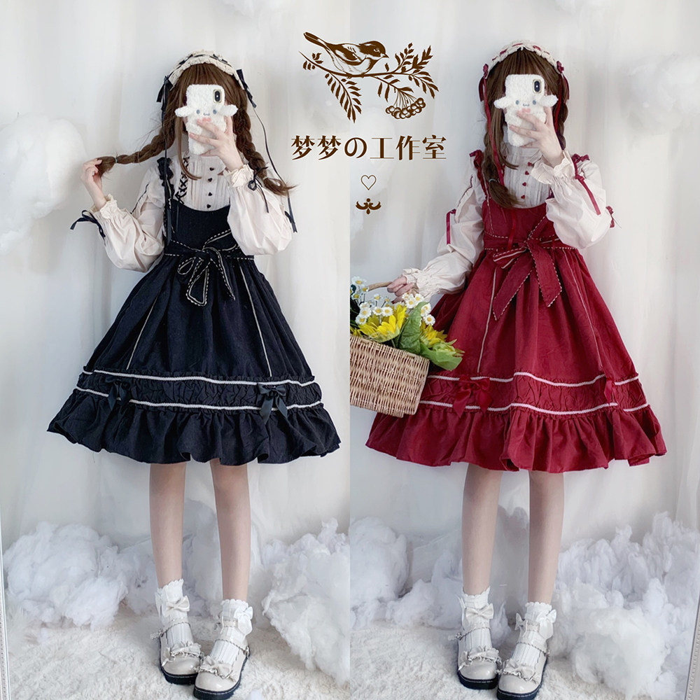 日系lolita洋装可爱公主连衣裙人形师jsk 衬衫 发带 套装连衣裙