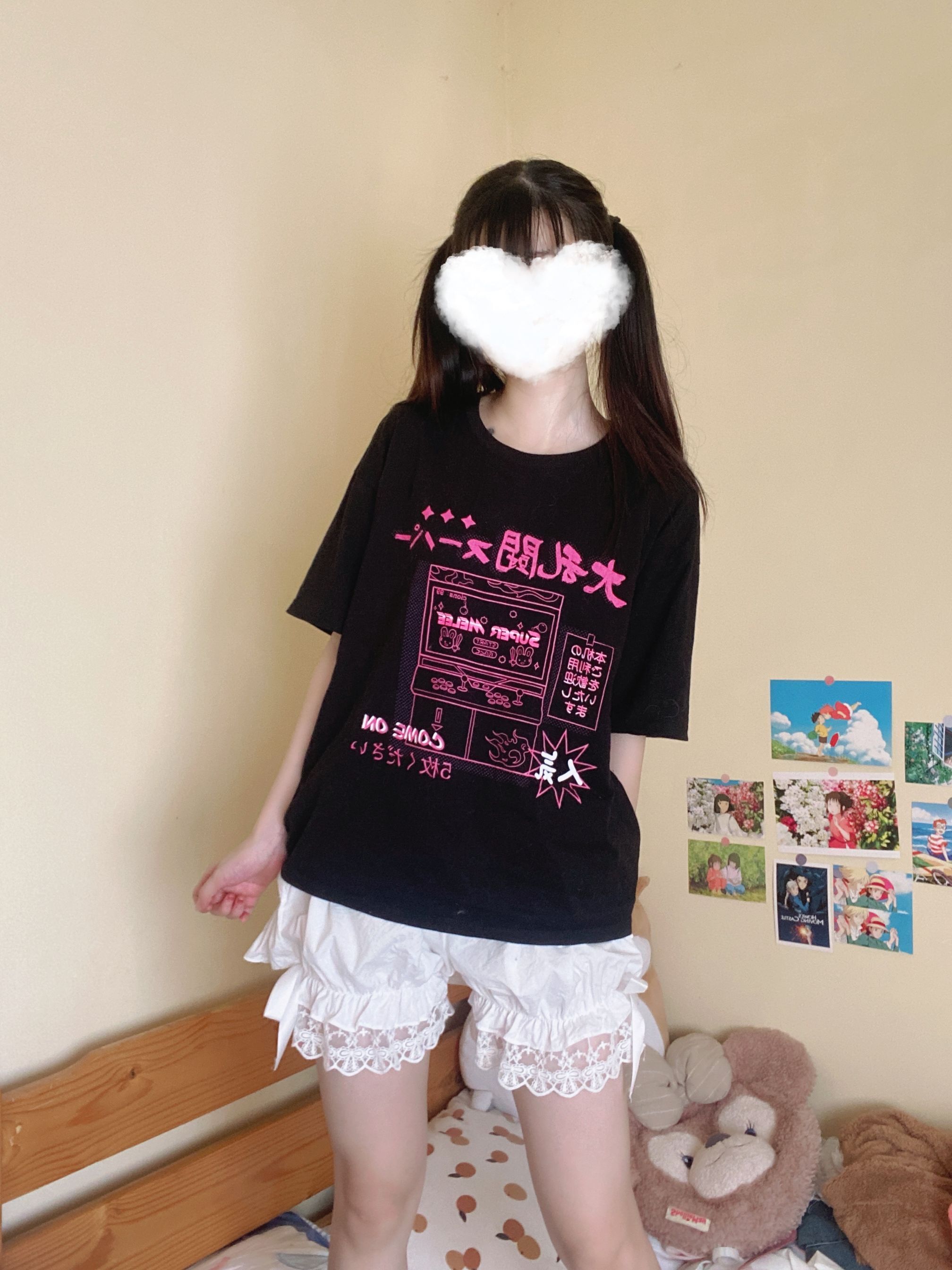 可爱甜妹高腰安全裤原创设计