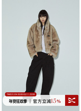 squarecircle方圆 街头时髦松弛感皮草外套