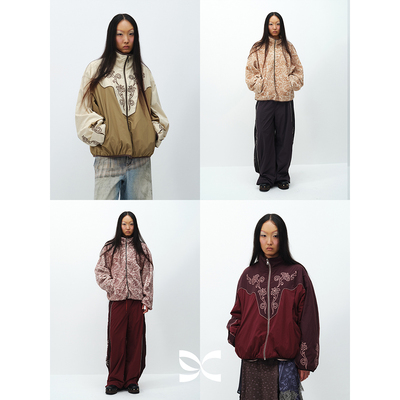 SQUARE CIRCLE 方圆正反两穿刺绣印花环保羊羔毛户外摇粒绒外套