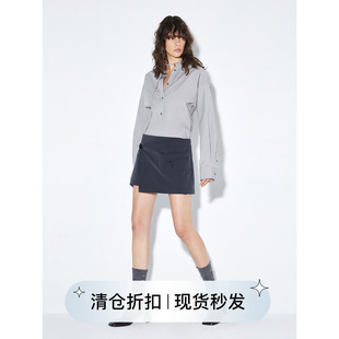 半身裙女夏季 超短工装 休闲a字裙 circle方圆户外风围裹式 square