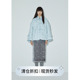 手工盘扣提花廓版 squarecircle方圆 新中式 立领轻薄蓝色羽绒服
