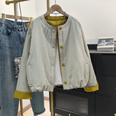 今年流行轻薄短款 保暖棉衣 棉服女圆领韩系休闲显高小个子棉袄时尚