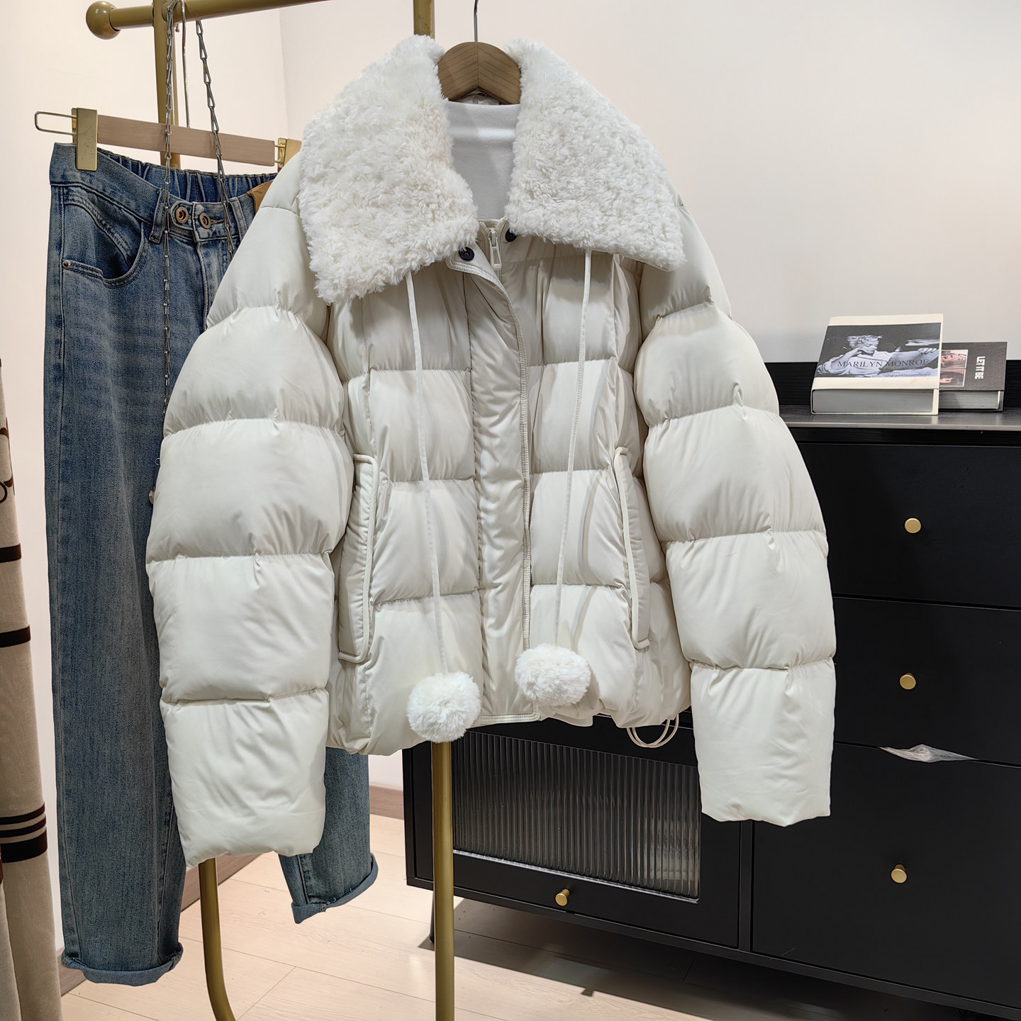 可脱卸毛领羽绒服女冬新款韩系休闲宽松高级感90白鸭绒保暖外套潮,女装/女士精品,羽绒服,淘宝优惠券,粉丝福利购,淘宝优惠卷