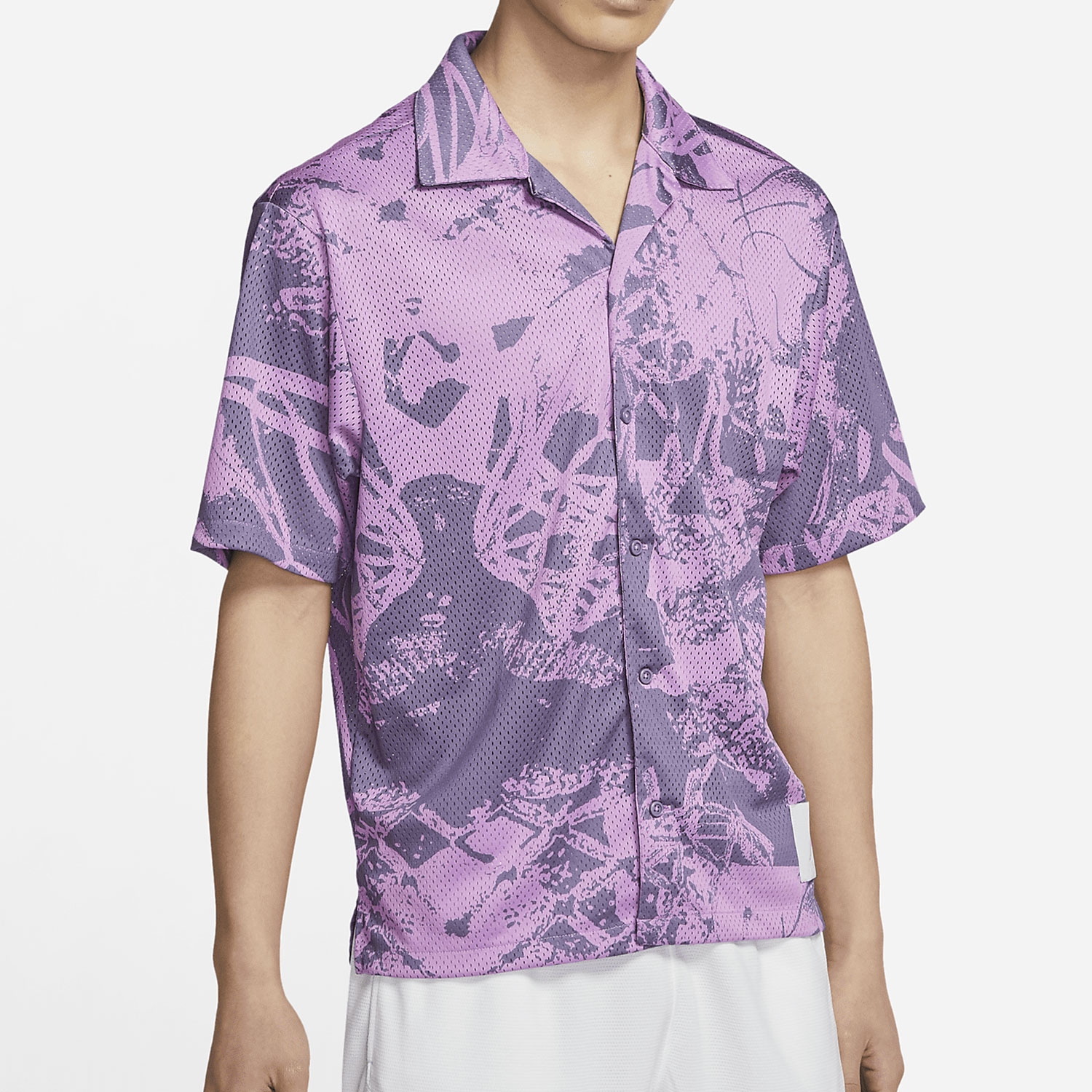 耐克正品男子印花短袖恤系扣