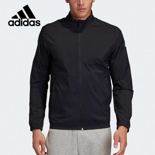 阿迪达斯男子拉链夹克外套