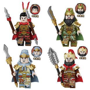 迪库水浒小侠第三季108好汉董平关胜秦明卢俊义男孩拼装玩具