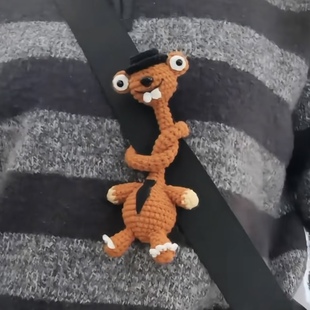 毛线diy手工编织材料钩织可爱树懒希德毛线挂件钥匙扣送女友礼物