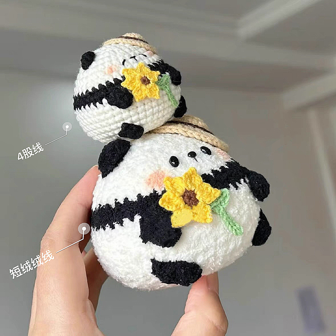 DIY材料包手工毛线钩针钩织春DIY编织材料包