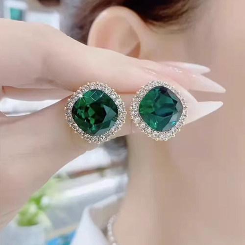 纯银轻奢高级感水晶爆款耳环耳钉