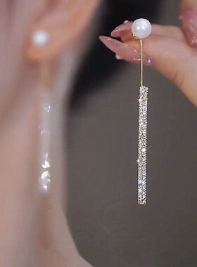 轻奢银针女珍珠显脸瘦耳环