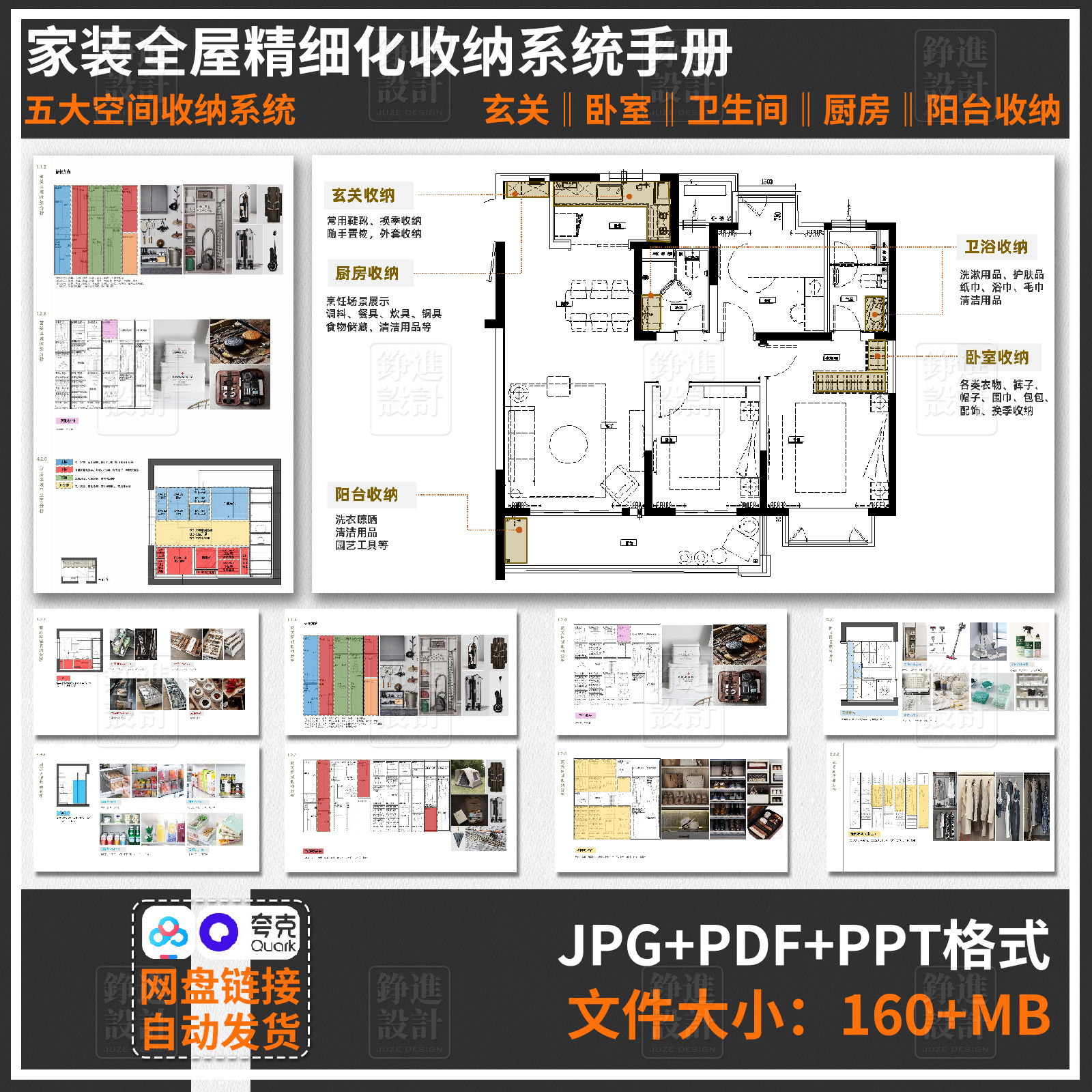 161-2025家装全屋精细化收纳 设计方案ppt全屋定制柜子客餐厅收纳