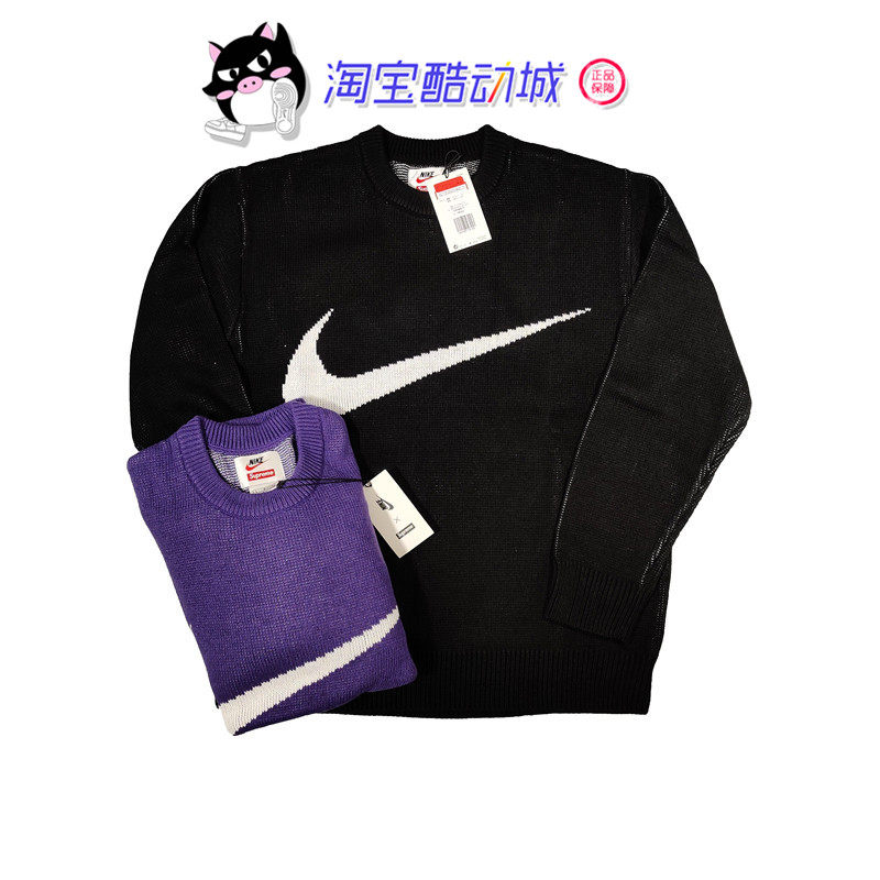 Supreme 19SS Nike Swoosh Sweater复古大勾大logo套头毛衣针织衫在类目 运动服/休闲服装, 运动毛衣/线衫中 - 来自Buy2taobao.com提供专业的淘宝代购服务