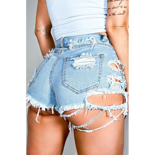 欧美破洞弹力牛仔短裤女士 women sexy jeans ladies short pants