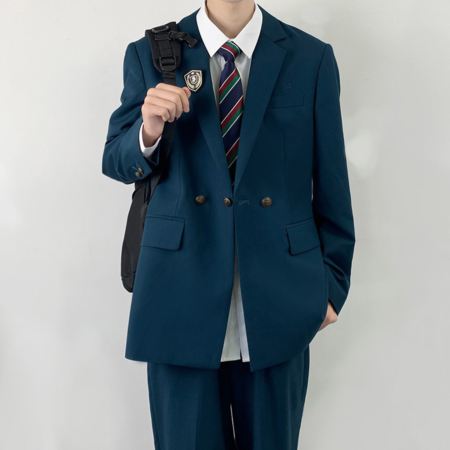 木村叔dk日系制服刺绣西装套装男图片