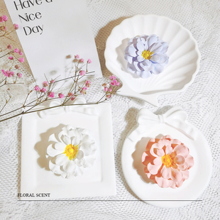 高档托盘洁白光滑网红摄影道具首饰托盘展示道具收纳盘贝壳盘子