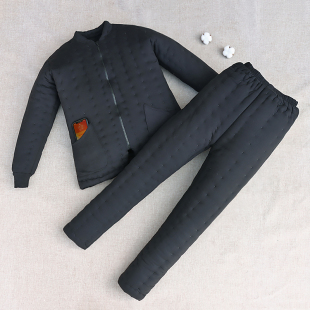 套装 棉袄棉裤 加厚保暖内胆棉服 手工纯棉花棉衣中老年男士 冬季