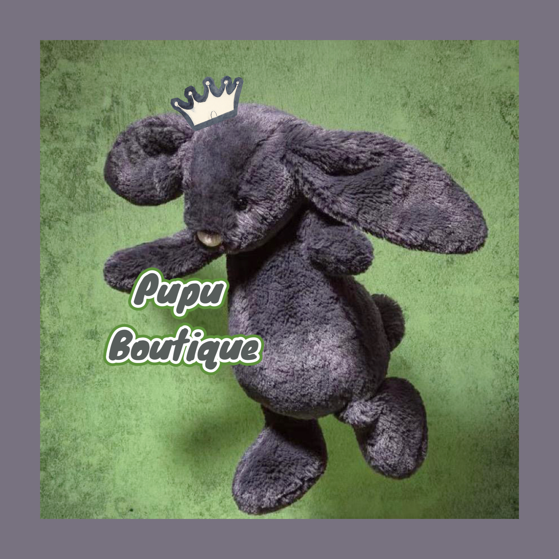 绝版停产英国Jellycat Bunny鸢尾紫果子露黑王子果汁冰沙邦尼兔子