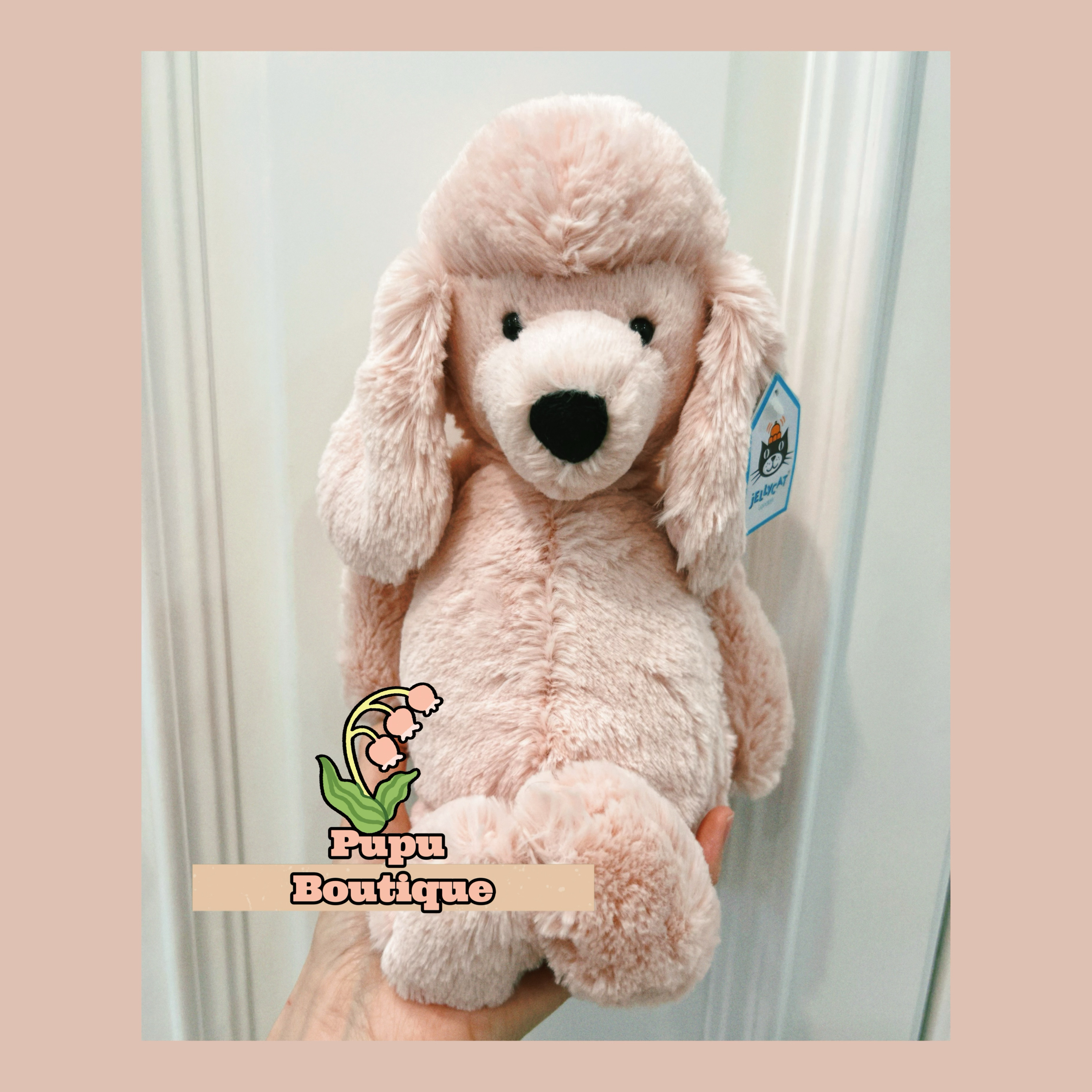 绝版正品英国Jellycat Bashful Poodle贵宾犬狗狗玩偶