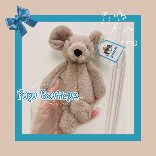 绝版正品英国 Jellycat Small Bashful Mouse 害羞小老鼠玩偶小号