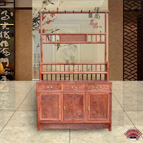 缅甸花梨木衣帽架独板厂家直销