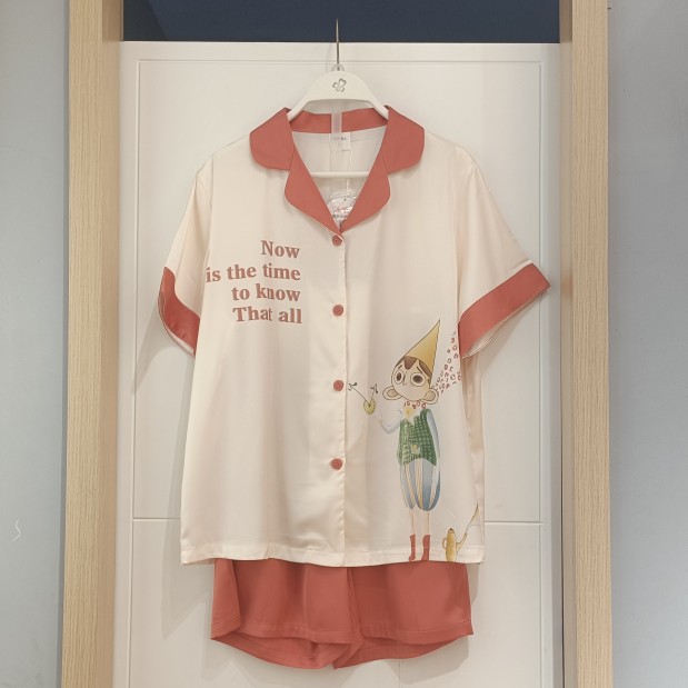 清凉套装冰雪丝睡衣女士短裤短袖