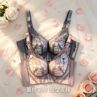 都市丽人新款内衣LJH1S1桑蚕丝杯里上薄下厚A/B杯四排扣聚拢文胸