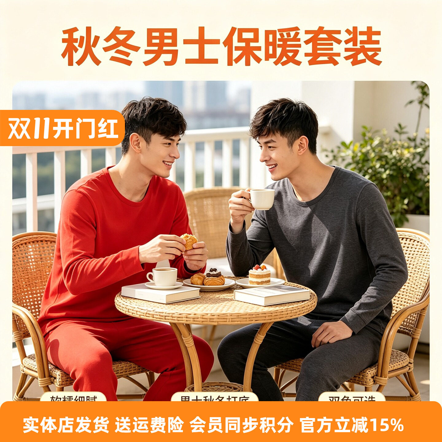 黑金轻羽绒男士蚕丝吸湿发热保暖