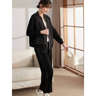 新品中年妈妈秋装运动套装2025新款洋气中老年女装春秋休闲两件套