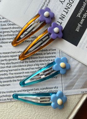 5yi Studio手工小花发夹可爱秋冬ins风温柔发饰