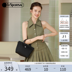手提包质感女斜挎包黑色小包高级通勤尼龙包 LeSportsac乐播诗新款