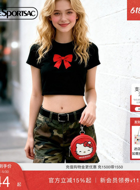 LeSportsac乐播诗新款HelloKitty合作系列可爱红色挂件包挂脖小包