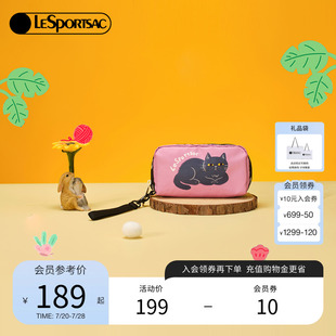 菜菜篮子系列可爱猫咪手拿包萌趣零钱包 LeSportsac乐播诗2025新款