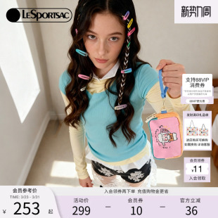 LeSportsac乐播诗新款 小羊波德莱尔拼色卡通钱包隔层卡包女手拿包