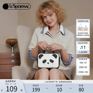 Trendy潮流系列可爱熊猫头手拎包手拿包 LeSportsac乐播诗新款
