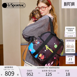 LeSportsac乐播诗新款 逗鸭联名双肩包大容量可爱妈咪包旅行背包