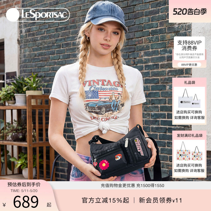 LeSportsac乐播诗新款飞天小女警™可爱炫酷单肩斜挎包休闲手拿包