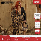 LeSportsac乐播诗年CAVALLI联名系列个性 虎纹手提包月牙斜挎包