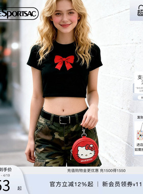 LeSportsac乐播诗新款HelloKitty合作系列可爱红色挂件包挂脖小包