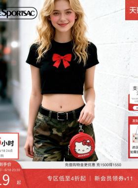 LeSportsac乐播诗新款HelloKitty合作系列可爱红色挂件包挂脖小包
