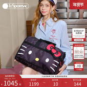 洪潇同款 LeSportsac乐播诗HelloKitty凯蒂猫黑色大容量旅行斜挎包