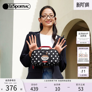 LeSportsac乐播诗新款 波点耐脏收纳包大容量女化妆包 姆明联名经典
