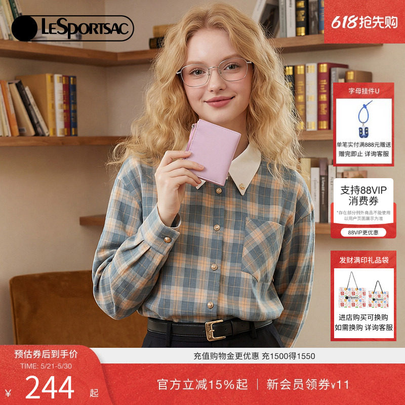 LeSportsac乐播诗新款经典系列高级随身证件钱包收纳卡包女手拿包