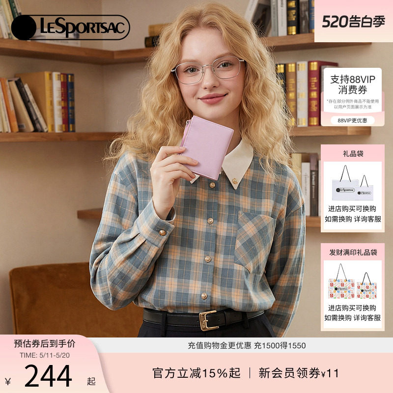LeSportsac乐播诗新款经典系列高级随身证件钱包收纳卡包女手拿包